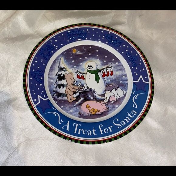 Starbucks Other - Starbucks 2000 Bearista Bear A treat For Santa Christmas collectible Plate‎